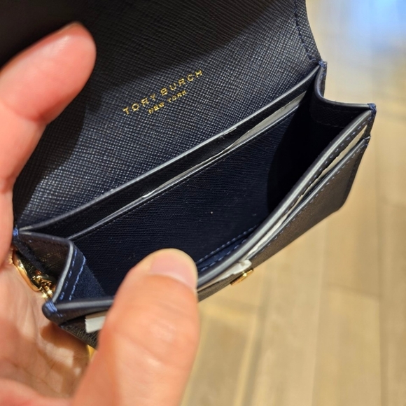 NWT!!! TORYBURCH EMERSON FLAP CARD CASE (NAVY) - Picture 3 of 4